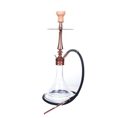 China Hot Sale Special Design Aluminum Alloy Hookah Shisha Russia Glass Hookah With Chicha Vase for sale