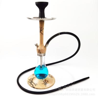 China Premium Handmade Russian Wooden Hookah Wooden Shisha Hookah With All Hookah Set Wooden Base for sale