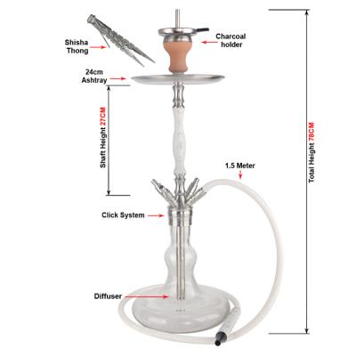 China 2021 Newest Smooking Shisha Hookahs 31inches Stainless Steel Wholesale Small Hookah for sale