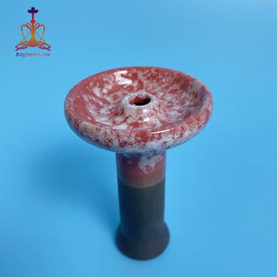 China Ceramic Rock Volcanic Red Color Hookah Shisha Bowls With Volcanic Mud for sale