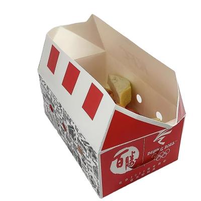 China Custom Recycled Logo Materials Eco Friendly Kraft Takeaway Containers Bread Sandwich Cookie Chocolate Dessert Waffle Packaging Box for sale