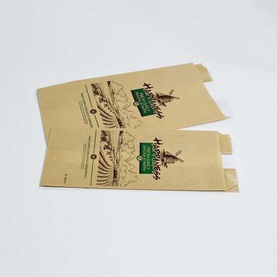 China Recycled Materials Customized Printing Window French Baguette Caterpillar Bread Bakery Paper Bag for sale