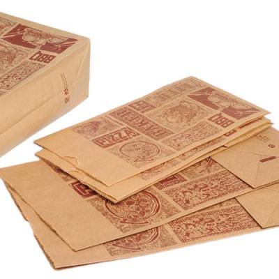 China B16 Recycled Materials Customized Takeaway Food Paper Bag Recycled Paper Bag Without Handle for sale