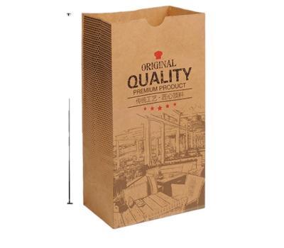 China Recycled Materials B14 Customized Food Grade Recycled Paper Bag Take Away Paper Bag With Logo Printed for sale