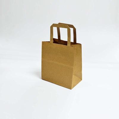 China Recycled Materials B14 Customized Printing Paper Bag Handle Recyclable Take Away Paper Bags for sale