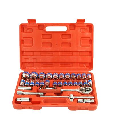 China Mechanic Tool Kit Car Auto Repair Tool Kit 32 Pcs 1/2 Portable Socket Wrench for sale