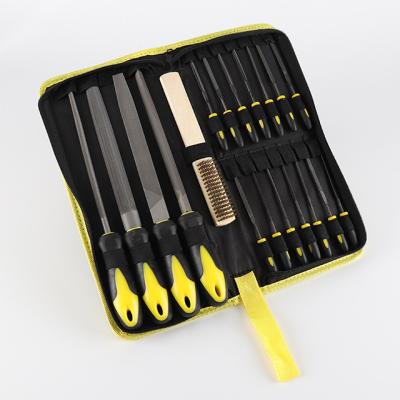 China Smooth Edge 16 Pcs File Set In Carry Case High Quality Tool Steel Folder Diamond Folder for sale