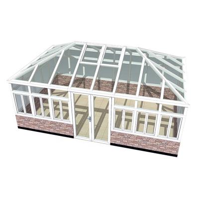 China ZEKIN Modern Professional Made Thermal Insulated Aluminum Profile Solarium Glass Safety Anti-Dust Glass Solarium for sale