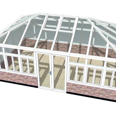 China ZEKIN Modern Professional Made Thermal Insulated Aluminum Profile Solarium Glass Safety Anti-Dust Glass Solarium for sale