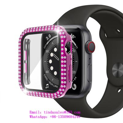 China Compatible Fanshion Watch Case Cover 38/40/42/44mm Diamond Bling Protective Cover PC Case Series For Apple Watch 1 2 3 4 5 6 for sale