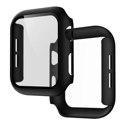 China Fanshion Watch Case Cover Tempered Glass+ Matte Watch Cover For Apple Watch Case Protector 44mm 40mm 42mm 38mm Bumper+Screen For Iwatch Se 6 5 4 3 2 1 for sale