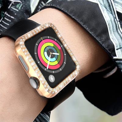 China Wholesale Fanshion fk88 Watch Case Cover 2021 Watch Case Cover Silver Bling Diamond Apple Watch Goods For iwatch 1 Watch Case 2 3 4 5 38mm 42mm 40mm 44mm for sale