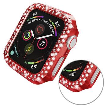 China Luxury Cover 1 2 3 4 5 6 Fanshion Watch Case New Arrival Watch Case Cover Apple Series Esprima PC Diamond Bling Apple Watch Face Protectors for sale