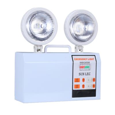 China Cold Rolled Rechargeable Steel Sheet LED Twin Spots Fire Emergency Light KX1038 With CE ROSH for sale