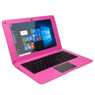 China Cheap US Layout Keyboard Pink Color PC1068 Portable Laptop New Mini Win 10 Z8350+IPS+2G+32G 10.1 Inch Mini Notebook for sale