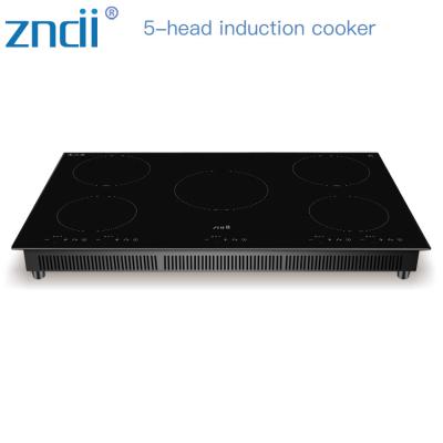 China High Power Commercial 220v CBCE Recessed 5 Eyes Induction Cooker for sale