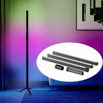 China Modern Corner RGB Floor Lamp Nordic LED Decoration Home For Living Room Night Lights Remote Control Dimming Position Connect Lamps for sale