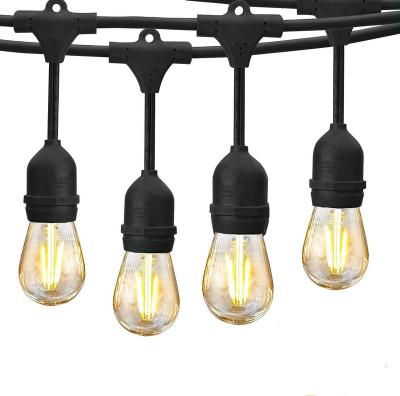 China String Bulb Light 33ft 15 Sockets E27 2W LED Bulb String Lights Outdoor Waterproof Hanging Tree Patio Door Yard Party Decoration S14 15 for sale