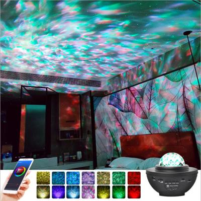 China Remote Control Bedroom LED Star Galaxy Projector For Decoration Blue Home Lamp USB Tooth Water Wave Starry Ornaments for sale