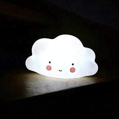 China Barber Shop Baby Care Mini Size Soft Silicone LED Cloud Night Light Battery Operated for sale