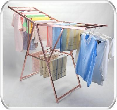 China Eco-friendly AL-7019R 1.6 meter pink color aluminum folding clothe drying rack cloth dryer for family for sale