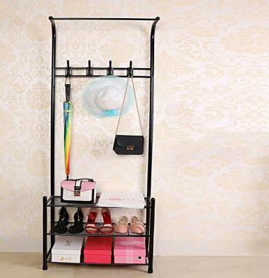 China YHN-84711 Metal Multifunctional Duty Pole Single Coatstands and 3 Layers Garment Rack Clothes for sale