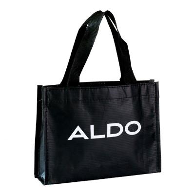 China Eco-Friendly Wholesale Grocery Custom Logo Printed 100% Recycled Plastic Bottle Tote Bag for sale