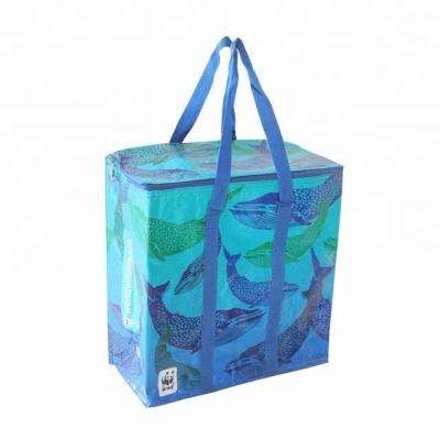 China Wholesale High Quality Waterproof Walmart PP Woven Insulated Cooler Laminated Promotional Bag for sale