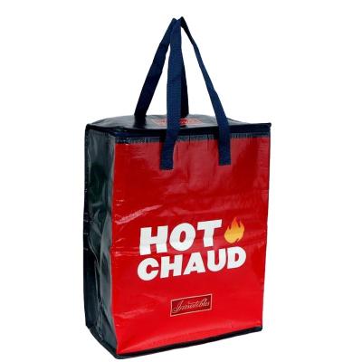 China Waterproof Canada Market Brand Chain Supermarket Foldable Insulated Cooler Bags Custom Logo for sale