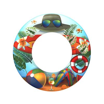 China Outdoor Water Fun Kids Inflatable Adult Thickened Printing Design Swimming Ring With Good Quality for sale