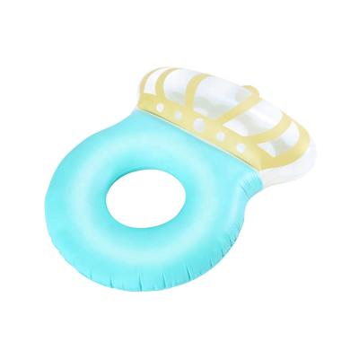 China Custom Inflatable Clear Diamond Pool Ring Outdoor Water Fun Logo Floating High Quality Swimming Ring for sale