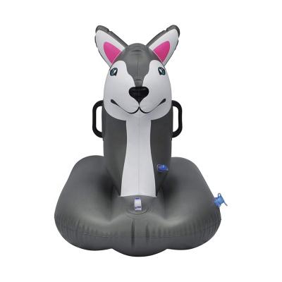 China Inflatable Air Duct Winter Sled Tube Outdoor Winter Fun Inflatable Snow Sled Dog With Handles Surfing Inflatable Snow Tube for sale