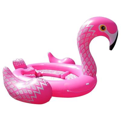 China High Quality Water Float Equipment Water Float River Pleasant Float Island Float Flamingo For 6 Person for sale