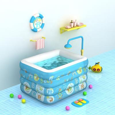 China Baby Outdoor Inflatable Inflatable Bathtub Swimming Pool Fun Square Water Pool for sale