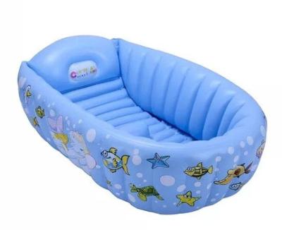 China Luxury High Quality Inflatable Hot Collapsible Bath Tub Products Import Baby Soft Small Baby Bathing Pool With Seat Support for sale