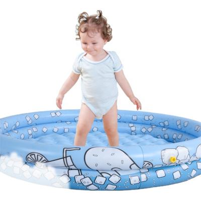 China Unique Outdoor Party Thick PVC Garden Fun Inflatable Water Sprinkler Mat Kids Toys Inflatable Sprinkler Mat Kids Toys for sale