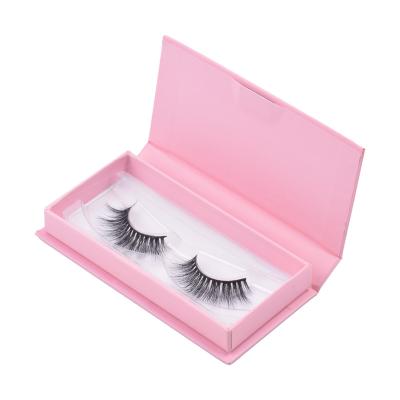 China Recycled Materials Wholesale Custom Logo Pink Lash Boxes 25mm /27mm /30mm Mink Eyelash Packaging Box For Wick for sale