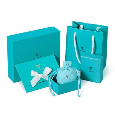 China Recyclable Luxury Green Hot Sale Box Jewelry Package Rigid Insert Jewelry Set Boxes With Lid For Gift for sale