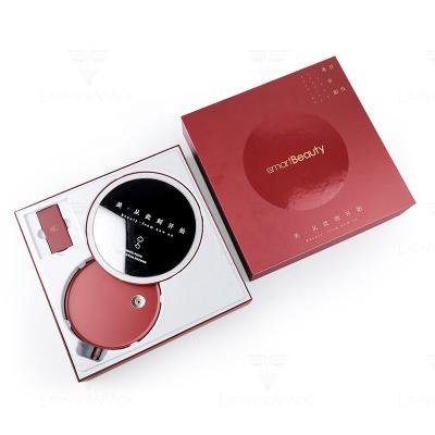 China Luxury Custom Recyclable Logo Cardboard Printed Recycled Cosmetic Packaging Rigid Red Lid Paper Gift Box and Low Box Boxes Customized for sale