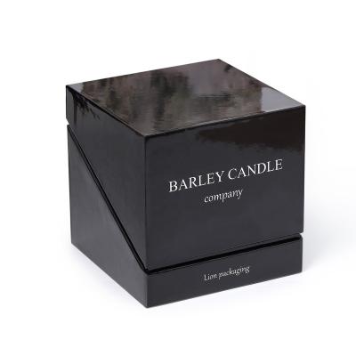 China Rigid Paper Packaging Luxury Custom Logo Recyclable Matte Black Candle Gift Box for Candles for sale