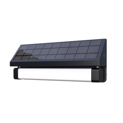 China Factory Price Hot Sale Aluminum Outdoor 10w Solar Led Wall Light With Microwave Detector for sale