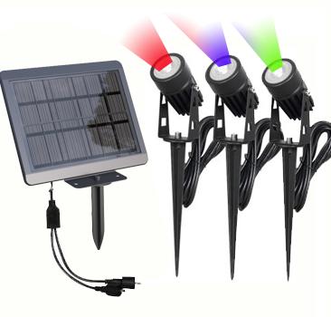 China Colorful Regular Lighting Outdoor Solar Power Christmas Decorations Solar Led Colored Spot Lights For Garden And Landscape for sale