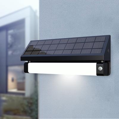 China Wall led outdoor waterproof solar power pir motion sensor wall light garden lamp for sale