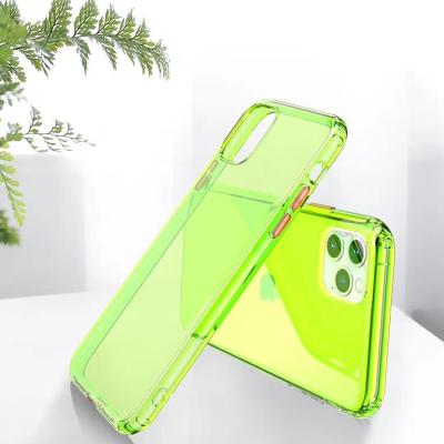 China Anti-Fall Cell Phone Case Cover Fluorescent Yellow Glow In Dark For iPhone XS 11 12 13 Pro Max for sale