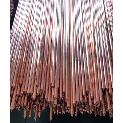 Chine Protecting Earthing Solid Copper Ground Rod copper ground rod price à vendre