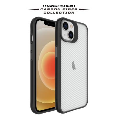 China Mobile phone cover mobile phone cover armor carbon fiber shockproof hard plastic protective transparent mobile cover for iphone 13 mini for sale