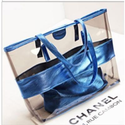 China Fashion Korean PVC Jelly Bag Transparent Beach Bag Women Handbag for sale