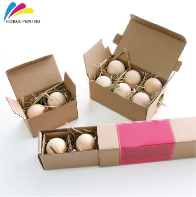 China Recyclable Cheap Factory Made Custom Printed Kraft Paper Egg Packaging Box for sale