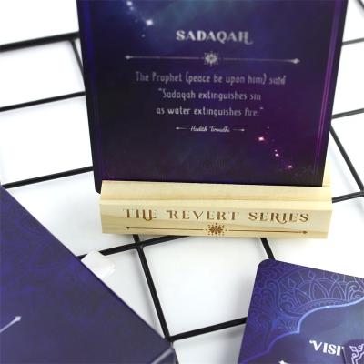 China Double Side Paper Printing Custom Narcissism Mental Health Positive Mind Affirmation Cards with Card Holder for sale