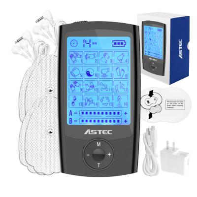 China Body TEN EMS Unit 16 Modes Dual Channel Muscle Stimulator For Pain Relief Therapy for sale